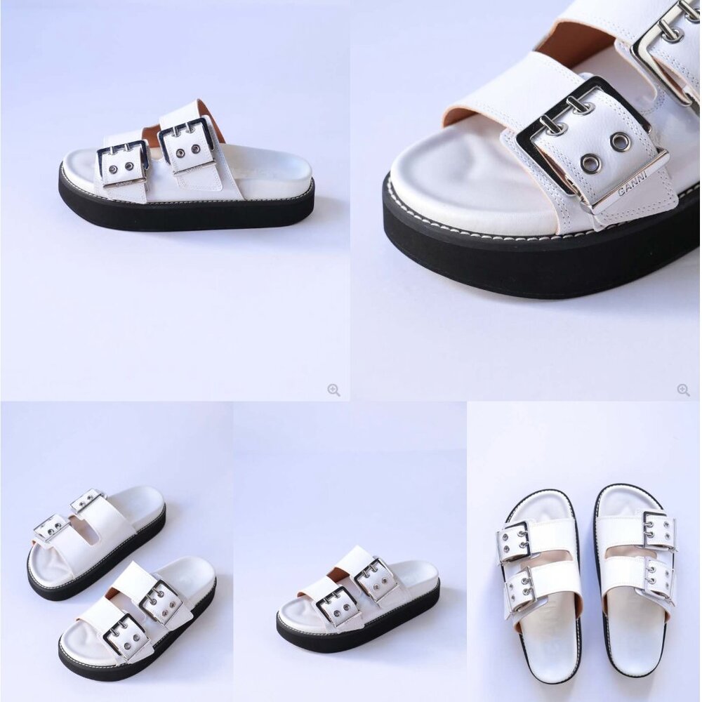  *BRAND NEW WITH BOX* GANNI EGRET BUCKLE SANDALS SIZE 39 